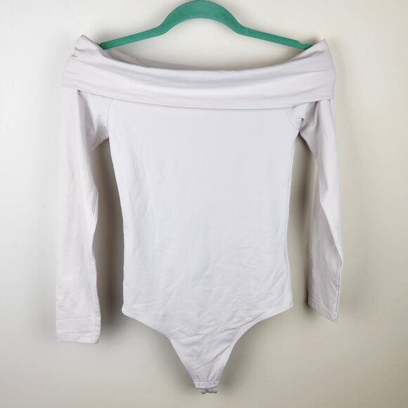 Aritzia Contour Deco Off-Shoulder Long Sleeve Bodysuit sz S - Picture 1 of 12